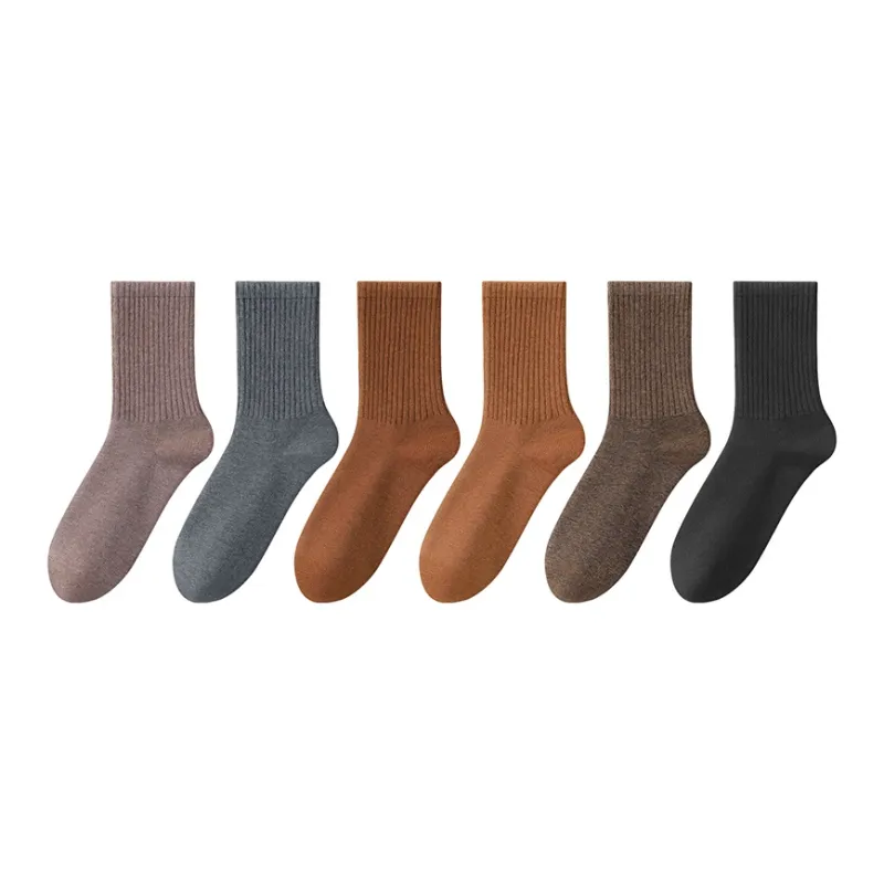 H YXIANG Mid Calf Socks Women's 6 Pack-4
