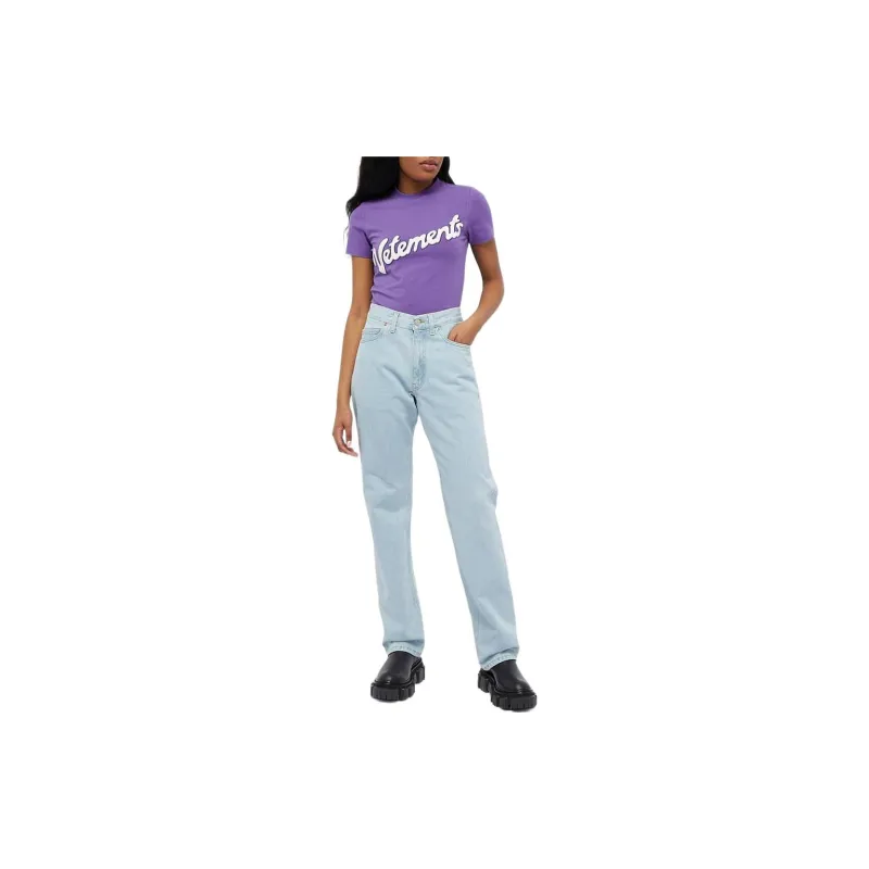 Vetements T-Shirts Women's Purple-1