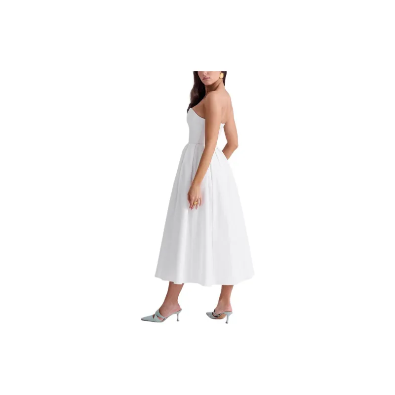 HOUSE OF CB AUDREY Sleeveless Dress Women's White/White-5