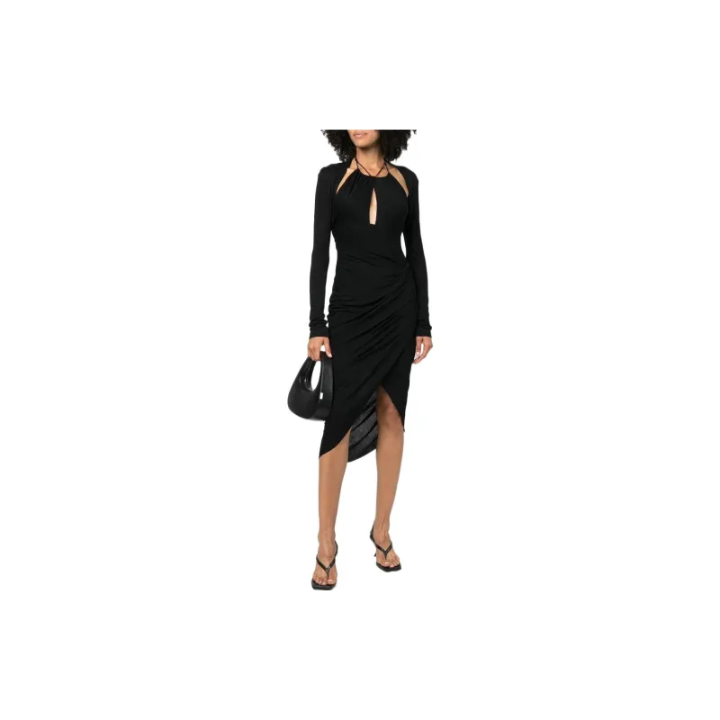 Helmut Lang Long-Sleeved Dresses Women's Black-2