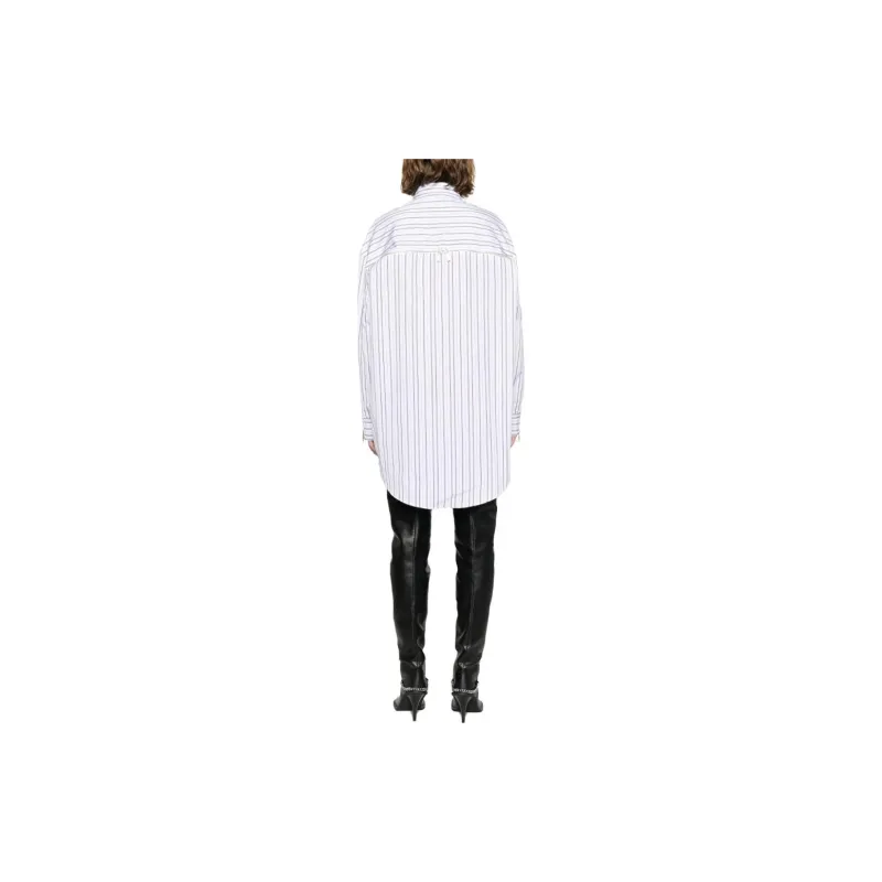 OFF-WHITE Pinstriped Long-Sleeved Poplin Shirt-2