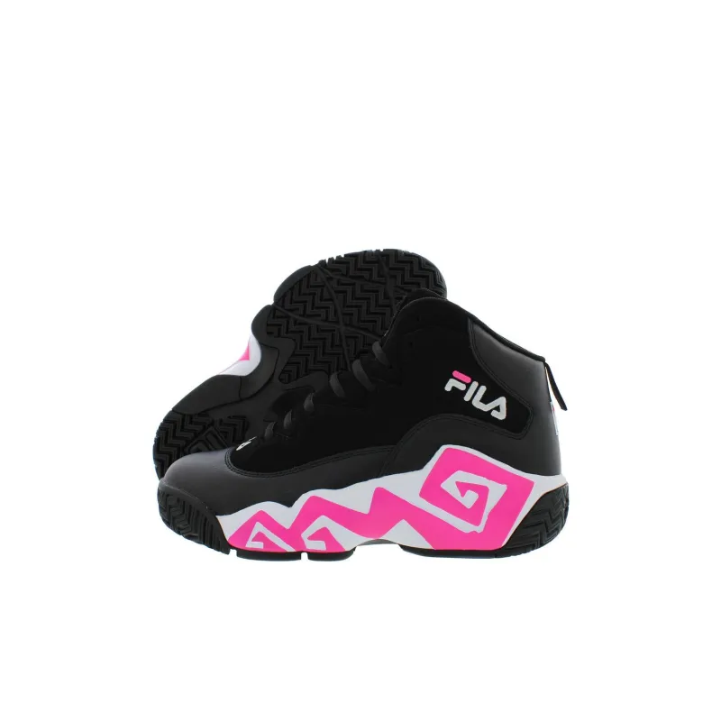 FILA KIDS MB Abrasion Resistant Breathable Mid Top Children's Basketball Shoes Black Kids'-3
