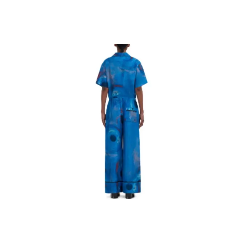 MARNI Allover Printed Wide Leg Trousers-2