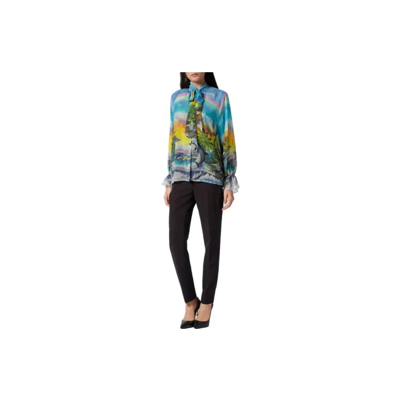 PHILIPP PLEIN Hawaii print Chiffon Shirt-3
