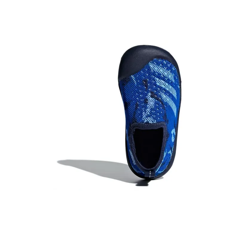 Adidas Slip Resistant Shock Absorbers Low Top Running Shoes Blue Black Infant And Toddler-4