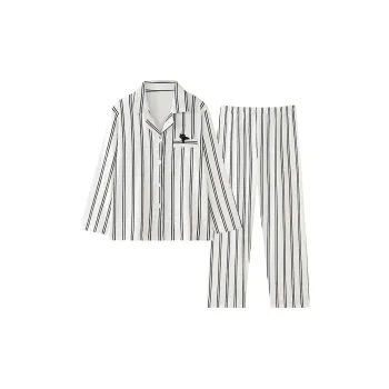 Han Ziduo Pajama Set Men's Stripes White