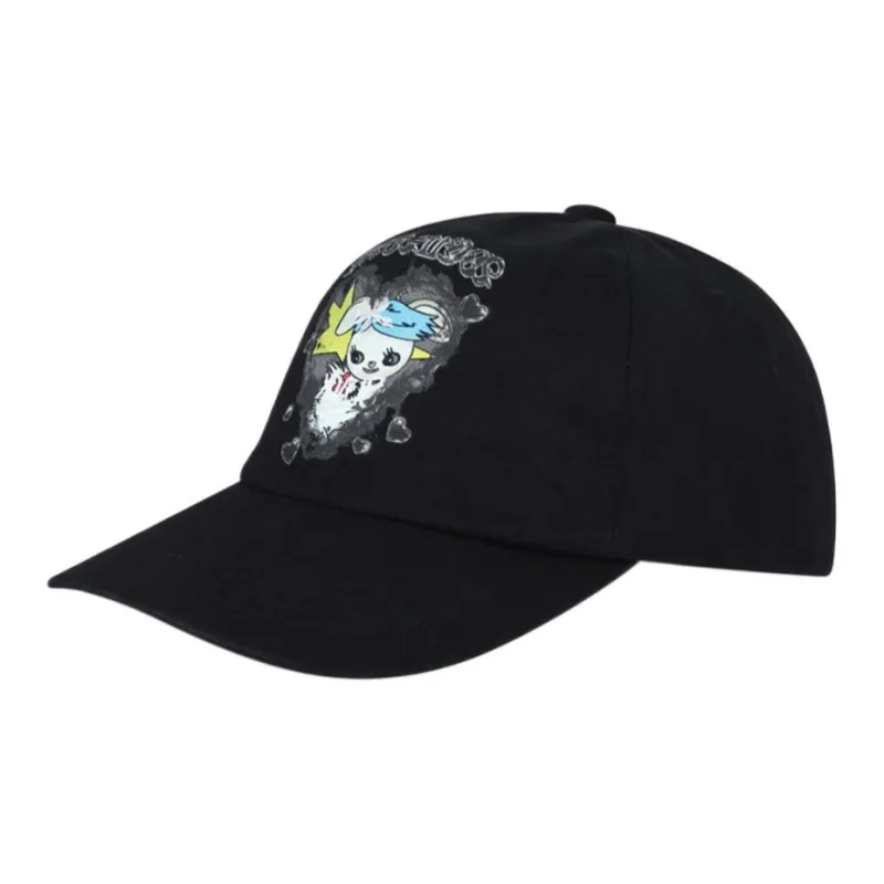 WE11DONE Cotton Fabric Baseball Caps Men's Black-0