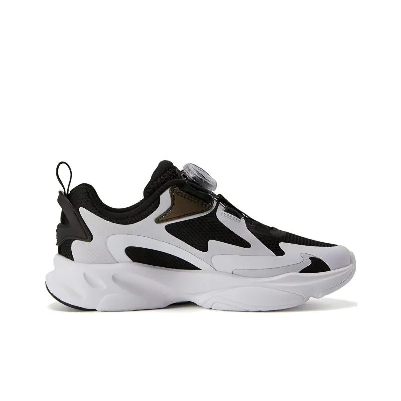 FILA KIDS BOA Slip Resistant Cushioning Wear Resistant Low Top Kids' Running Shoes White Black Teenagers-1