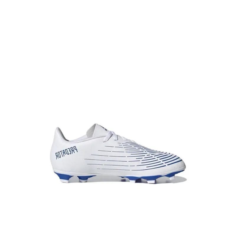 Adidas Abrasion Resistant Low Top Kids' Soccer Shoes White Blue Kids'-1