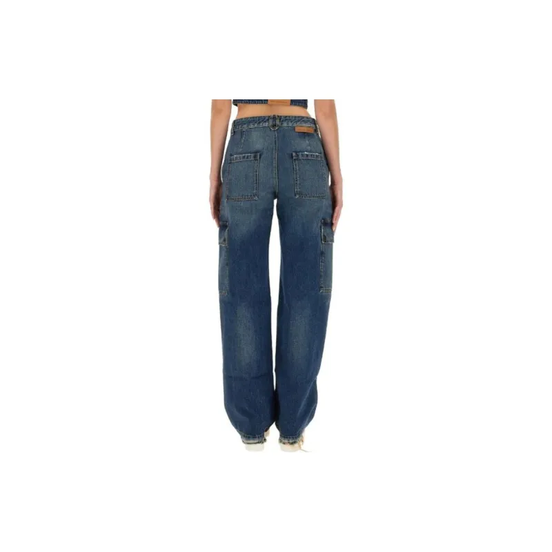 Stella McCartney High Waist Straight Leg Cargo Jeans-4