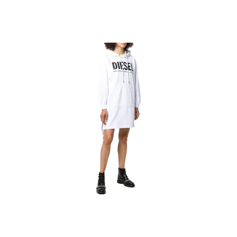 DIESEL Long-Sleeved Dresses Women's White-3
