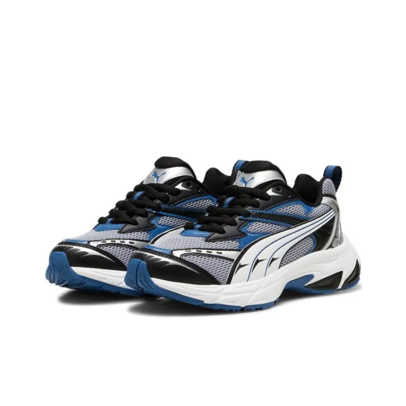 PUMA Morphic JR Anti Slip Wear Resistant Kids Lifestyle Shoes Blue Gray Black Teenagers-3