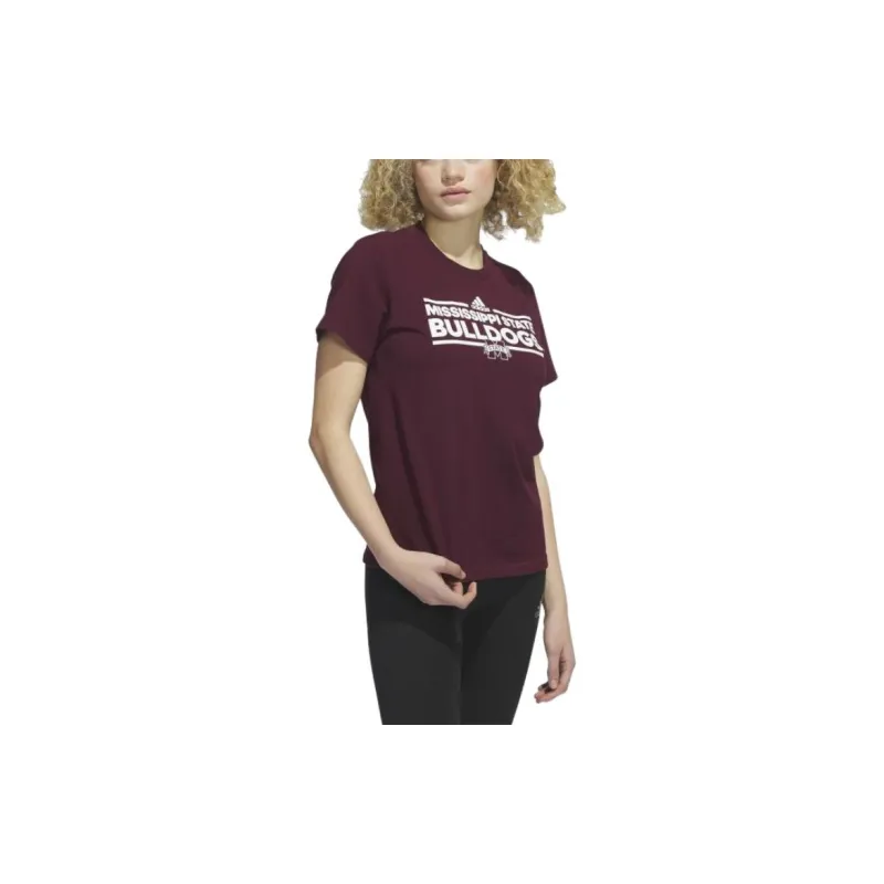 Adidas T-Shirts Women's Burgundy-3