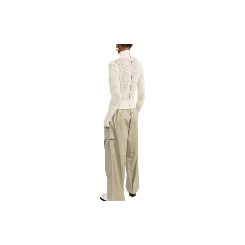 There Was One Open-knit Zip-up Cardigan-7