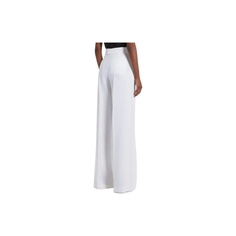 MaxMara Ercole Collection Cady Tuxedo Trousers Casual Pants Women's White-3
