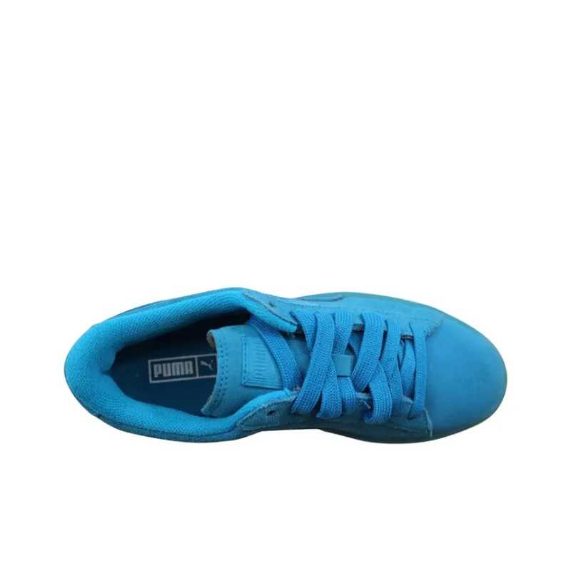 PUMA Suede Ice Fluo JR Lightweight Low Top Kids' Skateboarding Shoes Blue Teenagers-2
