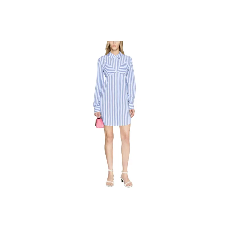 Staud Alita Layered Effect Striped Mini Dress-1