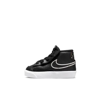 Nike Blazer '77 SE Slip Resistant Cushioning Abrasion Resistant Mid Top Toddler Shoes Black Infant And Toddler