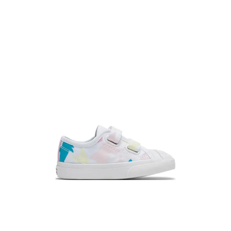 Converse Jack Purcell 2V Low Top Toddler Shoes White Pink Infant And Toddler-1