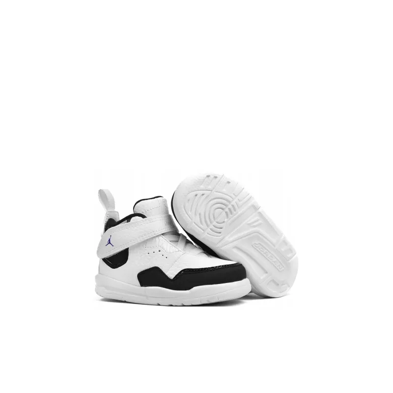 Jordan Courtside 23 Slip Resistant Shock Absorbers Mid Top Toddler Shoes White Black Infant And Toddler-4