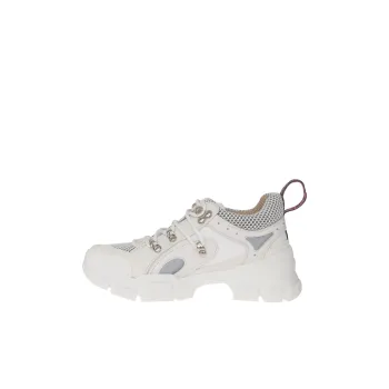 GUCCI Flashtrek Slip-Resistant Cushioning Wear-Resistant Breathable Low-Top Kids Lifestyle Shoes White Kids'