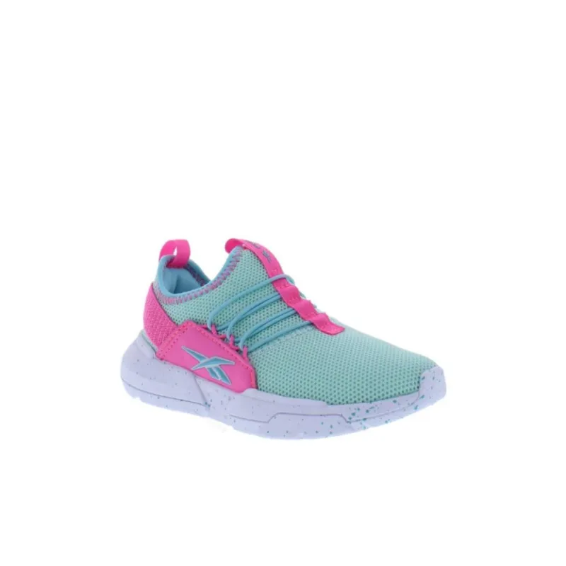 Reebok Cushioning, Wear Resistant Low Top Kids' Running Shoes Green Pink Kids'-1