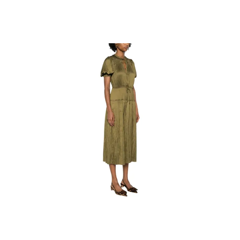 Ulla Johnson Astrid Plissé Midi Dress-1