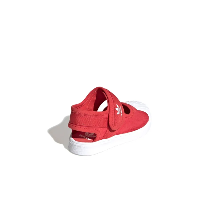Adidas Originals 360 Anti Slip Wear Resistant Low Top Toddler Shoes Red White Infant And Toddler-2