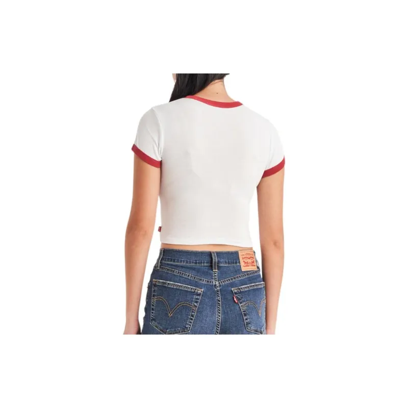 Levis Crop Tops Women's White-3