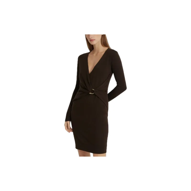 Polo Ralph Lauren Long Sleeved Dress Women's Brown-3