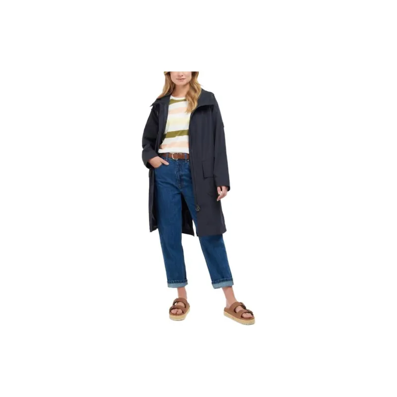 BARBOUR Trench Coat Women's Navy Blue-1