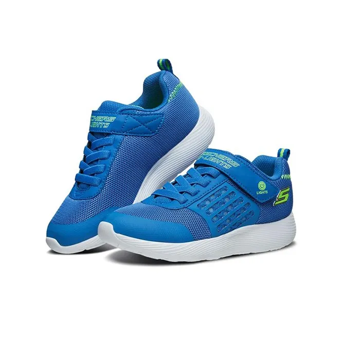 Skechers Dyna  Lights Cushioning Anti Slip And Wear Resistant Low Top Kids' Running Shoes Blue Teenagers-2