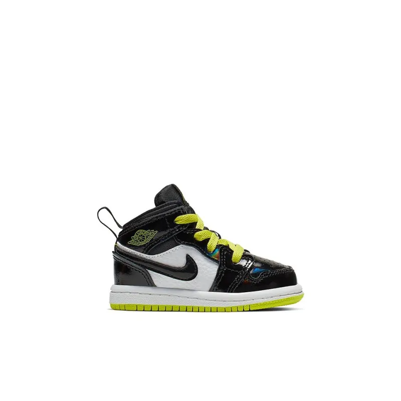 Jordan 1 Mid Black Cyber Mystic Green TD-1