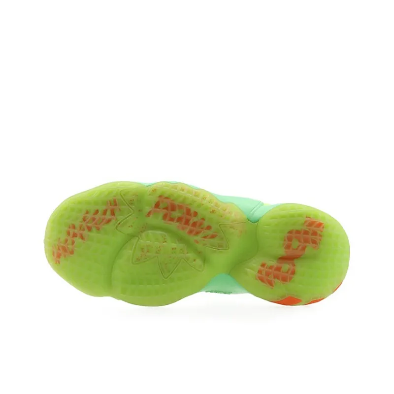 Adidas D.O.N. Issue #2 Slip Resistant Mid Top Children's Basketball Shoes Green Orange Teenagers-5
