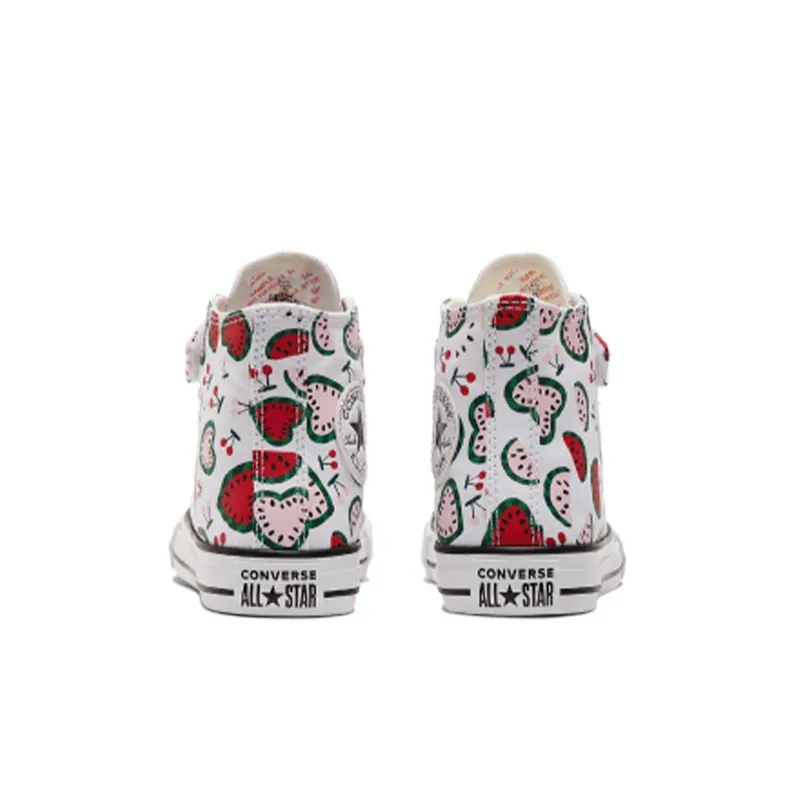 Converse All Star 1V Anti Slip Wear Resistant High Top Kids Canvas Shoes White Red Green Children Aged 3 7 Years Old-4
