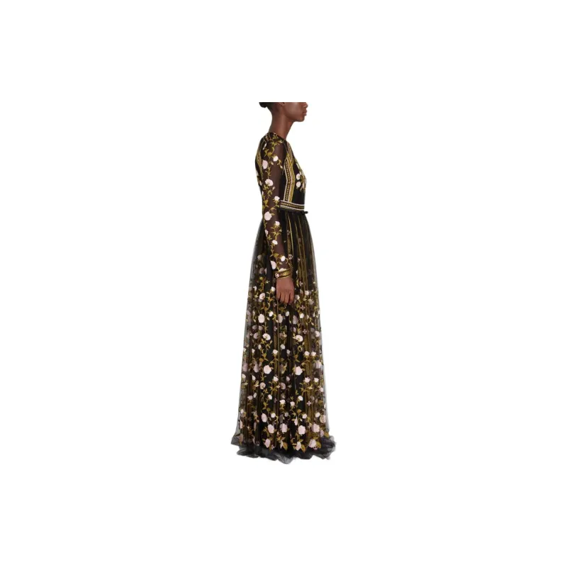 Giambattista Vall Embroidery Detail Tulle Dress-3