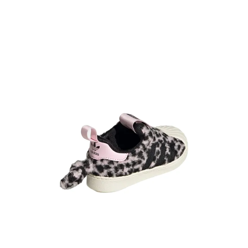 Adidas Originals SST 360 Anti Slip Wear Resistant Low Top Skateboard Shoes Pink Black Baby-4