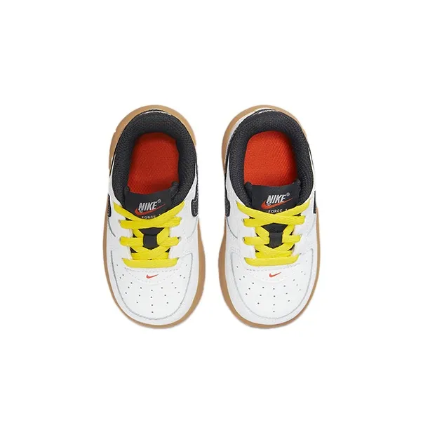 Nike Air Force 1 LV8 Low Top Skateboard Shoes White Brown Infant And Toddler-2