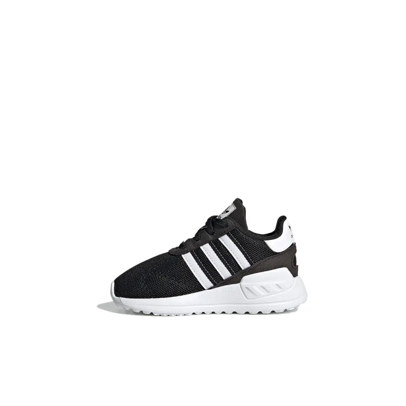 Adidas Originals La Trainer Lite Breathable Low Top Sports Casual Shoes Black White Infant And Toddler-0