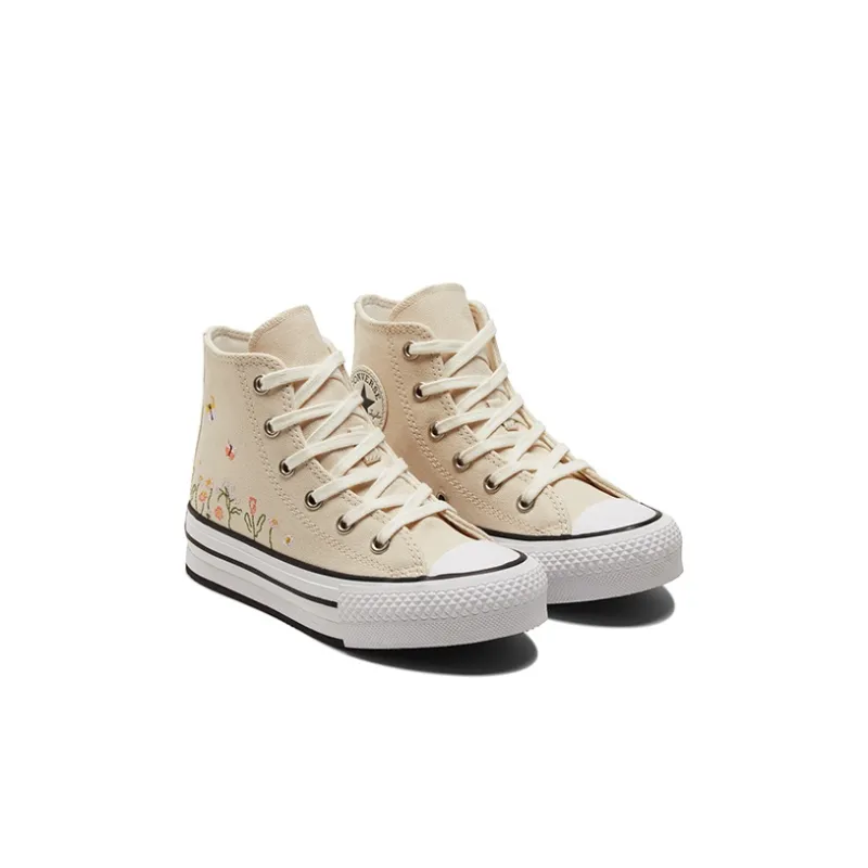 Converse Chuck Taylor All Star   Lift Platform High PS 'Floral Embroidery - Natural Ivory'-2