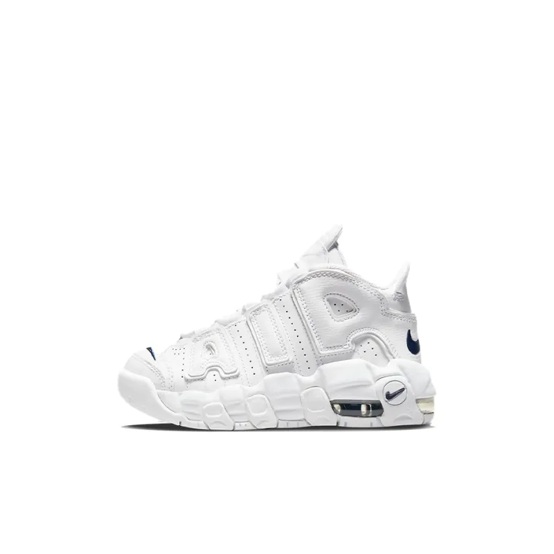 Nike Air More Uptempo White Navy Swoosh PS-0