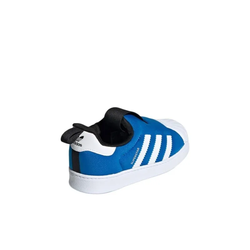 Adidas Originals SUPERSTAR 360 I Slip Resistant Low Top Toddler Shoes Blue White Infant And Toddler-3
