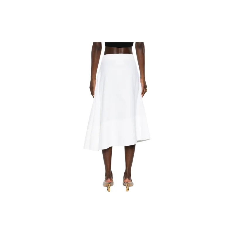 JIL SANDER Asymmetric Linen Midi Skirt-2