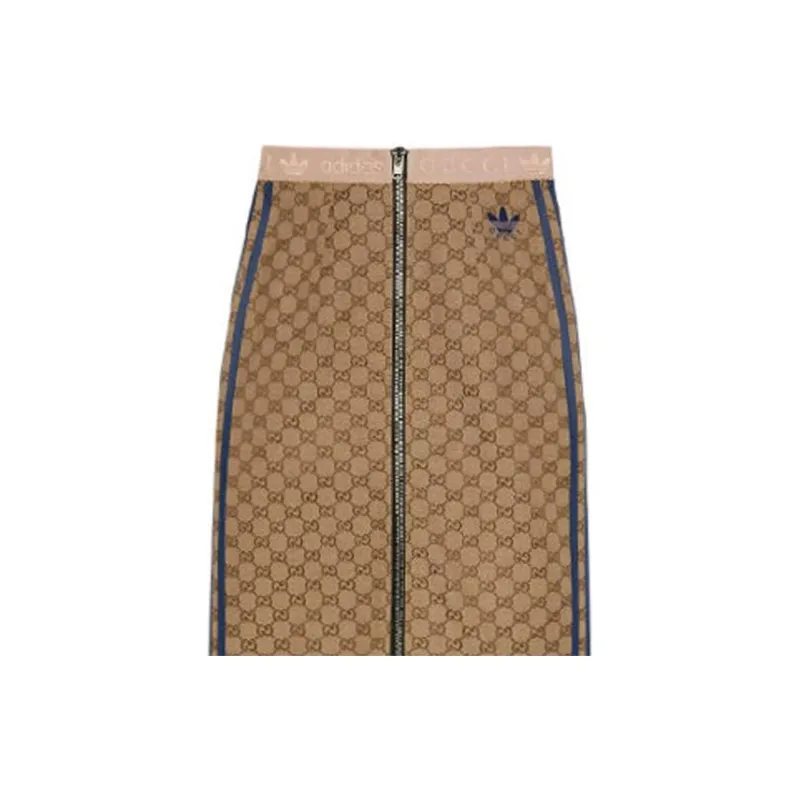 GUCCI x Adidas Originals SS23 Casual Long Skirts Women's Ebony-5