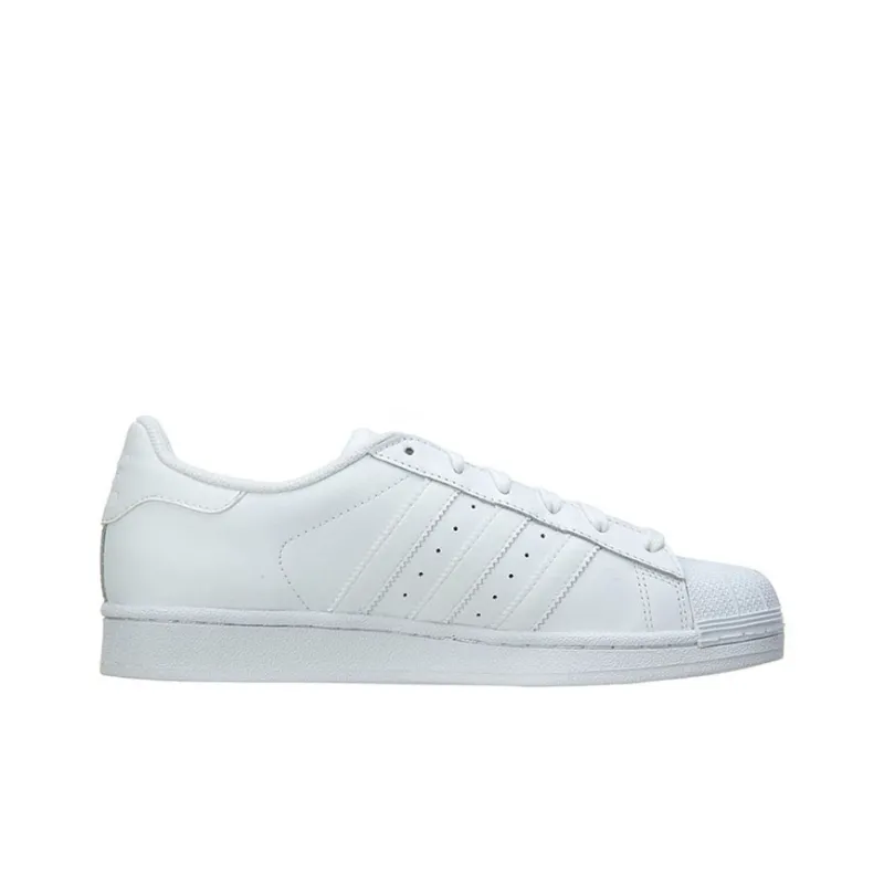 Adidas Originals Foundation J Slip Resistant Shock Absorbers Low Top Skateboard Shoes White Teenagers-1