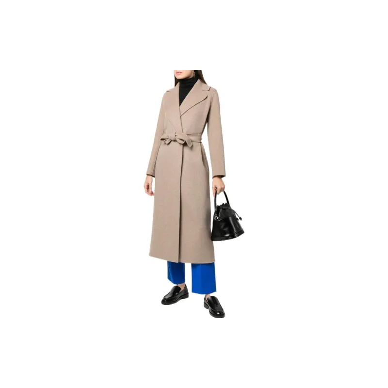 'S MAX MARA Poldo Straight Hem Belted Coat-2