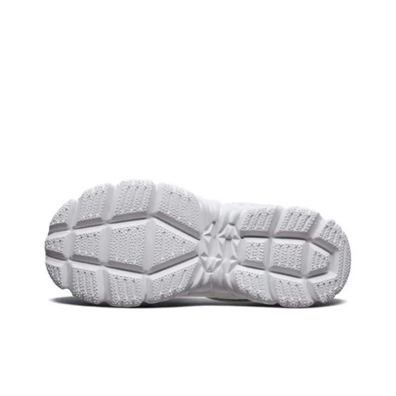 Skechers Tough Tra Slip Resistant Cushioning Wear Resistant Breathable Low Top Running Shoes White Teenagers-4