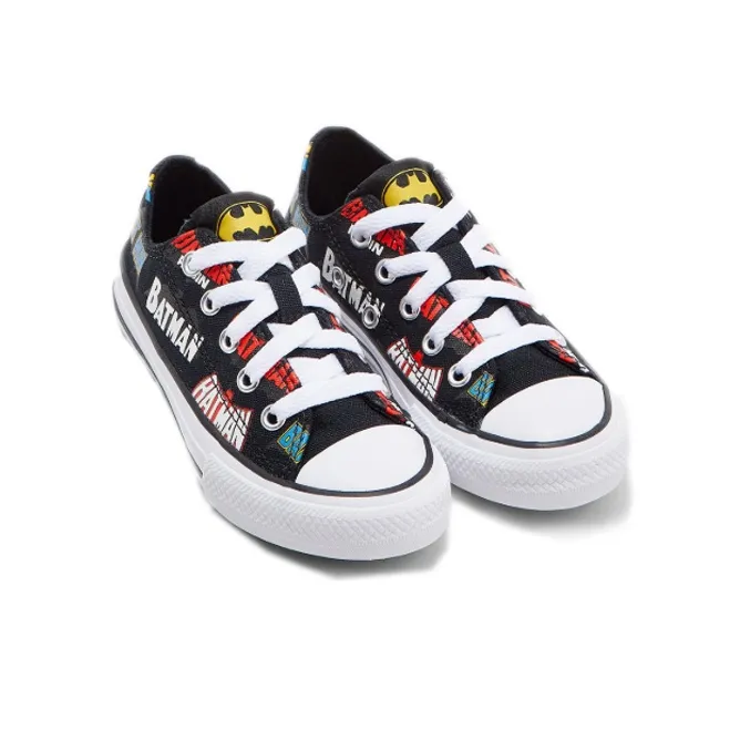 Batman x Converse Chuck Taylor All Star Slip Resistant Low Top Kids Canvas Shoes Black Teenagers-3