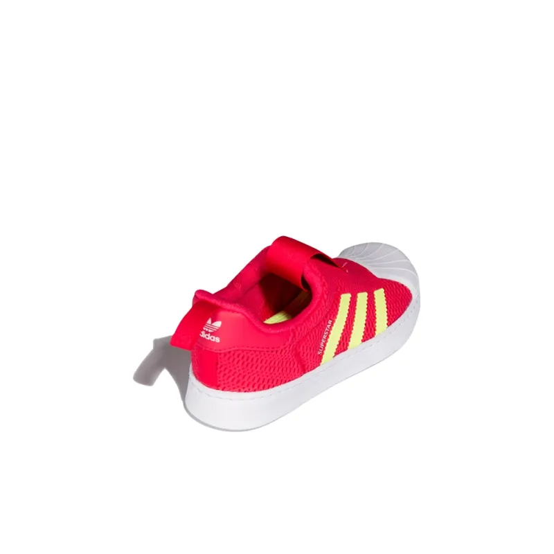 Adidas Originals Superstar Series 360 I Slip Resistant Low Top Toddler Shoes Red Yellow White Infant And Toddler-3