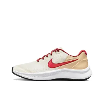 Nike Star Runner 3 Cushioning Anti Slip Wear Resistant Breathability Low Top Kids' Running Shoes Brown Red Teenagers